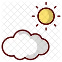 Clouds And Sun Symbol