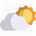 Cloudy Sun Daylight Icon