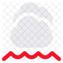 Cloudy Sea Waves Icon