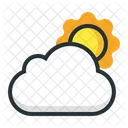 Cloudy Weather Sun Icon