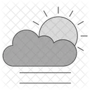 Cloudy Weather Sun Icon