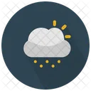 Sun Behind The Cloud With Drizzle Icon