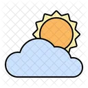Cloudy Sun Cloud Icon