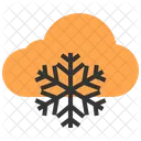 Cloudy Snowflake Cloud Icon
