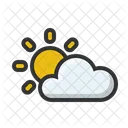 Cloudy Sun Cloud Icon