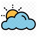 Cloudy Clouds Sun Icon