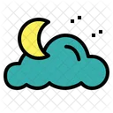 Cloudy Night Moon Icon