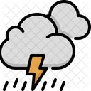 Cloudy cloud rain storm Icon
