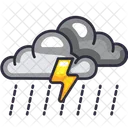 Cloudy Cloud Rain Storm Icon