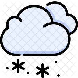 Cloudy cloud snow  Icon