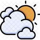 Cloudy cloud sun  Icon
