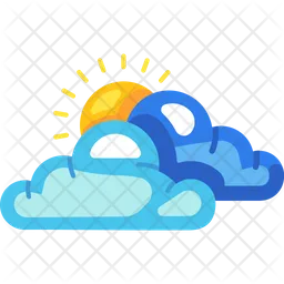 Cloudy Cloud Sun  Icon