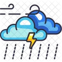 Cloudy Cloud Wind Storm Rain  Icon