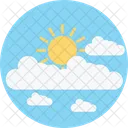 Cloudy Day Sunny Cloudy Sun Icon