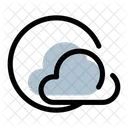 Cloudy Day Sunny Cloud Icon