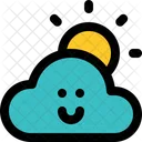 Cloudy Day Sunny Bright Icon