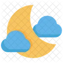 Moon Cloud Climate Icon