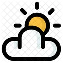 Cloudy Day Sunny Day Nature Icon