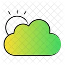 Cloudy Day Sunny Cloud Icon
