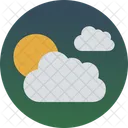 Cloudy Day Sunny Cloudy Sun Icon