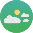 Cloudy Day Sunny Cloudy Sun Icon
