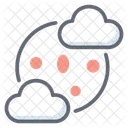 Cloudy Full Moon  Icon