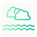 Cloudy Sea Waves Icon