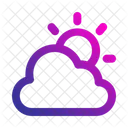 Cloudy Sunny Cloud Icon