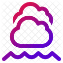 Cloudy Sea Waves Icon