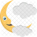 Cloudy Moon Night Icon