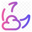 Cloudy Moon Weather Crescent Moon Icon