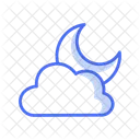 Shady Cloudy Night Cloudy Weather Symbol