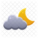 Cloudy Night Weather Sky Icon