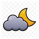 Cloudy Night Weather Sky Icon