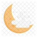 Cloudy Night Clouds Moon Clouds Icon