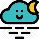 Cloudy Night Air Wind Icon