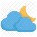 Cloud Moon Climate Icon