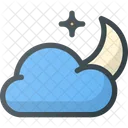Cloudy Night Cloud Icon