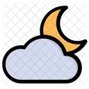 Cloudy Night Moon Cloud Icon