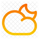 Cloud Half Moon Icon