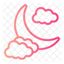 Cloudy Night Night Time Icon