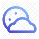 Cloudy Night Night Evening Moon Icon