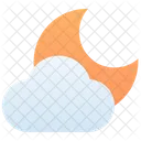 Cloudy Night Cloud Moon Icon