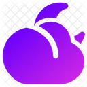 Cloudy Night Cloud Moon Icon