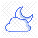 Shady Cloudy Night Cloudy Weather Icon