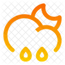 Cloud Half Moon Rain Mid Icon
