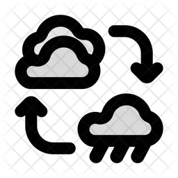 Cloudy Rain Cycle  Icon