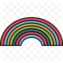 Cloudy Rainbow Color Spectrum Natural Rainbow Icon