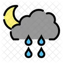 Cloudy Rainy Night  Icon