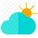 Scattered Clouds Partly Sunny Variable Cloud Cover Icon